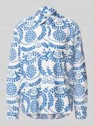 Christian Berg Woman Relaxed Fit Bluse im Allover-Look in Blau, Größe ...
