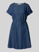 Christian Berg Woman Knielanges Kleid mit Bindegürtel in Marine, Größe...