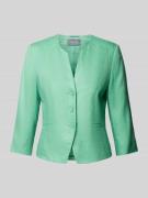 WHITE LABEL Taillierter Blazer aus reinem Leinen in Mint, Größe 40