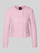 Marc Cain Regular Fit Blazer mit Pattentaschen in Pink, Größe 34