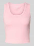 Only Slim Fit Tank Top aus Baumwoll-Mix Modell 'EASY' in Rosa, Größe L
