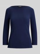 Lauren Ralph Lauren Strickshirt mit 3/4 Arm aus Baumwoll-Mix in Marine...