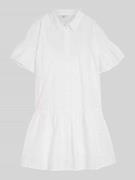 Tom Tailor Denim Freizeitkleid aus reiner Baumwolle in Weiss, Größe L