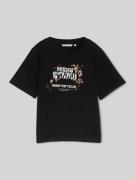 Tom Tailor Denim Regular Fit T-Shirt aus reiner Baumwolle in Black, Gr...