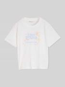 Tom Tailor Denim Regular Fit T-Shirt aus reiner Baumwolle in Weiss, Gr...