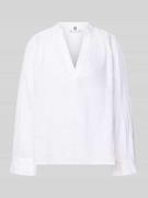 Tommy Hilfiger Relaxed Fit Leinenbluse aus reinem Leinen in Weiss, Grö...