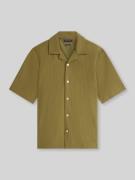 Tommy Hilfiger Relaxed Fit Kurzarmhemd aus Seesucker in Khaki, Größe L
