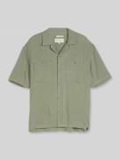 Tom Tailor Denim Loose Fit Freizeithemd aus Leinen-Viskose-Mix in Mint...