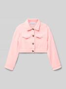 DANAMADE Jacke mit Umlegekragen und Brusttaschen in Rosa, Größe 104