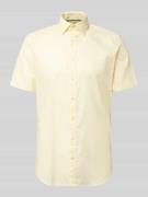 Jake*s Slim Fit Business-Hemd aus Baumwolle mit Kentkragen in GELB, Gr...