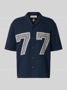 REVIEW Regular Fit Freizeithemd mit Stickerei in Marine, Größe L