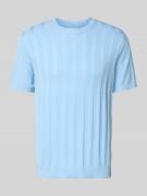 Lindbergh Strickshirt aus Viskose-Mix mit Rundhalsausschnitt in Hellbl...