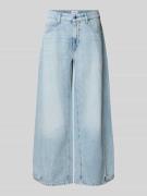 Cambio Wide Fit Jeans mit Leinen-Anteil Modell 'Oaklyn' in Jeansblau, ...