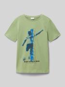 s.Oliver RED LABEL Regular Fit T-Shirt aus reiner Baumwolle in Schilf,...