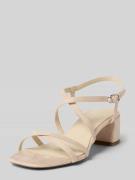 Tamaris Sandalen in Samt-Optik in Offwhite, Größe 36