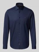 Tommy Hilfiger Tailored Fit Businesshemd aus Baumwoll-Mix in Bleu, Grö...