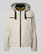 Amber & June Jacke mit Kapuze in Beige, Größe 34