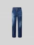 Dsquared2 Straight Fit Jeans im Destroyed-Look in Marine, Größe 42