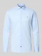 Tommy Hilfiger Tailored Fit Businesshemd aus Baumwoll-Mix in Blau, Grö...