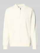 Lindbergh Sweatshirt mit Polokragen und Reißverschluss in Weiss, Größe...