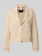 Marc Cain Regular Fit Blazer mit Eingrifftaschen in Sand, Größe 36