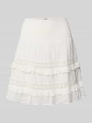 mbyM Glockenrock mit Häkelspitze Modell 'Viljana' in Weiss, Größe L