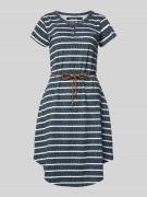 G.I.G.A. DX Knielanges T-Shirt-Kleid mit Bindegürtel in Dunkelblau, Gr...