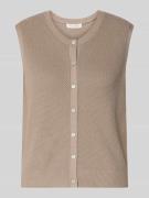 Christian Berg Woman Weste mit Strukturmuster in Schlamm, Größe L