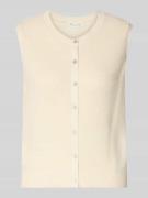 Christian Berg Woman Weste mit Strukturmuster in Offwhite, Größe L