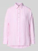 Christian Berg Woman Relaxed Fit Leinenbluse im Allover-Look in Rosa, ...