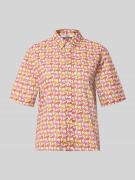 0039 Italy Regular Fit Bluse im Allover-Look Modell 'BEA' in Pink, Grö...