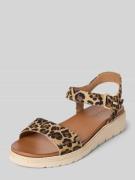 Tamaris Sandalen mit Klettverschluss in Beige, Größe 36