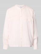 Jake*s Casual Bluse mit Mao-Kragen und Pointelle-Muster in Pink, Größe...