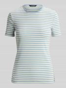Lauren Ralph Lauren Regular Fit T-Shirt aus Baumwoll-Mix in Hellblau, ...