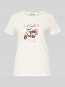 Zero T-Shirt mit Motiv-Print und Rundhalsausschnitt in Offwhite, Größe...