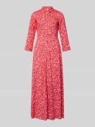 YAS Hemdblusenkleid aus Viskose mit Knopfleiste Modell 'SAVANNA' in Pi...