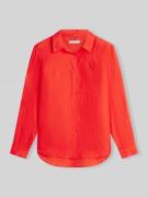 Tommy Hilfiger Relaxed Fit Langarmbluse aus reinem Leinen in Rot, Größ...