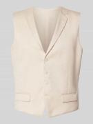 MCNEAL Regular Fit Weste mit Reverskragen in Beige, Größe 44