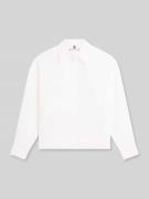 Tommy Hilfiger Oversize Bluse aus reinem Leinen in Weiss, Größe L