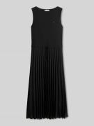 Tommy Hilfiger Slim Fit Midikleid aus Viskose-Mix in BLACK, Größe L