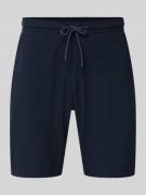 Christian Berg Men Shorts aus Baumwolle mit Strukturmuster in Marine, ...