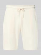 Christian Berg Men Shorts aus Baumwolle mit Strukturmuster in Offwhite...