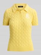Lauren Ralph Lauren Regular Fit Strick Poloshirt mit Label Stitching i...