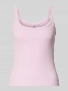 Pieces Slim Fit Tank Top aus Bio-Baumwoll-Mix Modell 'MAY' in Rosa, Gr...