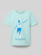 s.Oliver RED LABEL Regular Fit T-Shirt aus reiner Baumwolle in Helltue...