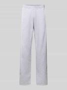 REVIEW Sweatpants mit elastischem Bund und Logo in Hellgrau Melange, G...