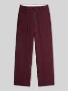 Tommy Hilfiger Hose mit Bügelfalten aus Woll-Mix in Bordeaux, Größe 34