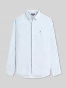 Tommy Hilfiger Regular Fit Freizeithemd aus reinem Leinen in Hellblau,...