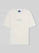 Hugo Blue Regular Fit T-Shirt mit Rücken Print Modell 'NULAXO' in Offw...