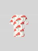 Kenzo T-Shirt mit floralem Allover-Print in Offwhite, Größe L